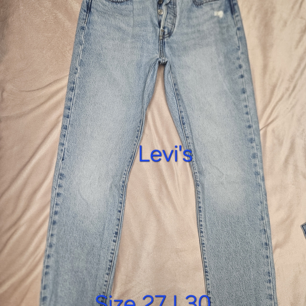 Levi's Pale Blue Straight-Leg Jeans